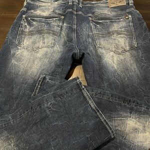 Buffalo David Bitton Distressed Indigo Jeans 42x32 Evan-X